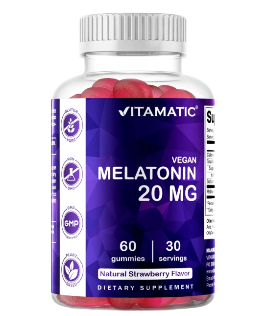 Melatonina 20mg, 60 Gomas Sabor Amora, Vitamatic