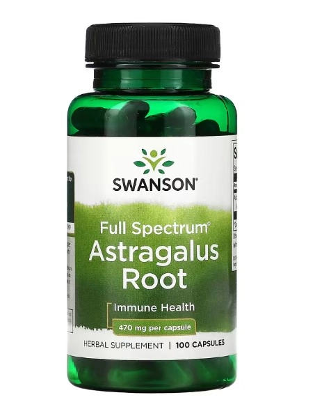 Raiz de Astrágalus, 470mg, 100 Cápsulas, Swanson
