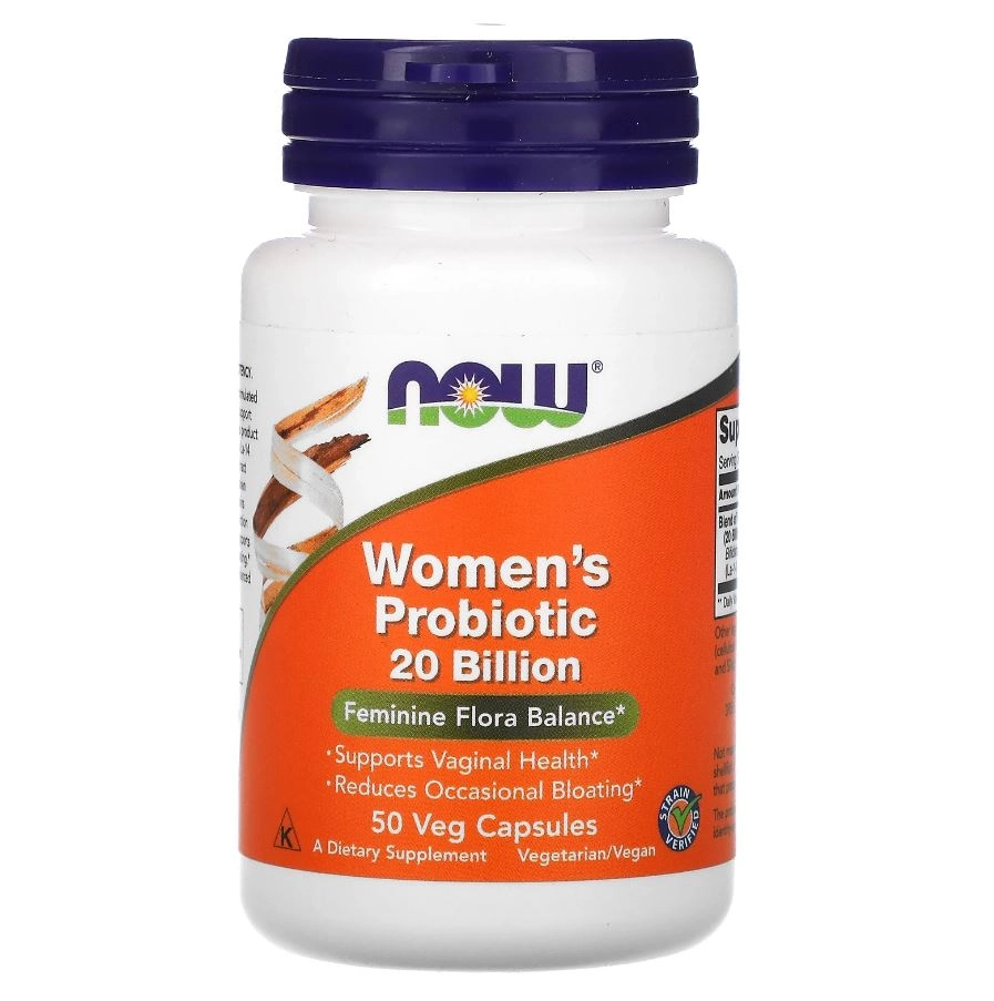 Probiótico para Mulheres, 20 Bilhões, 50 Cápsulas, Now