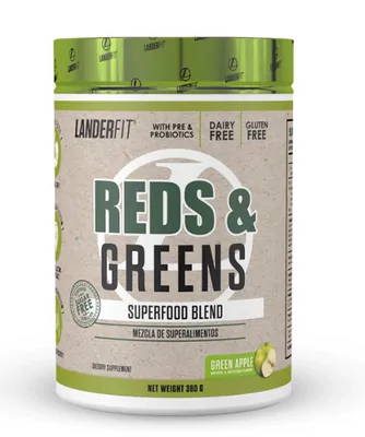Reds & Greens, Superfood, Sabor Maçã Verde, 360g LanderFit
