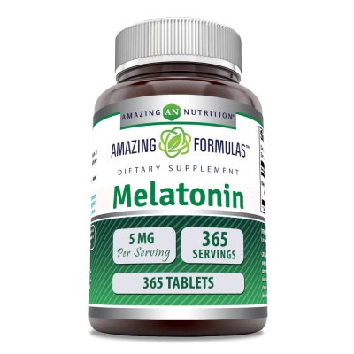 Melatonina 5mg, 365 Comprimidos, Amazing Nutrition