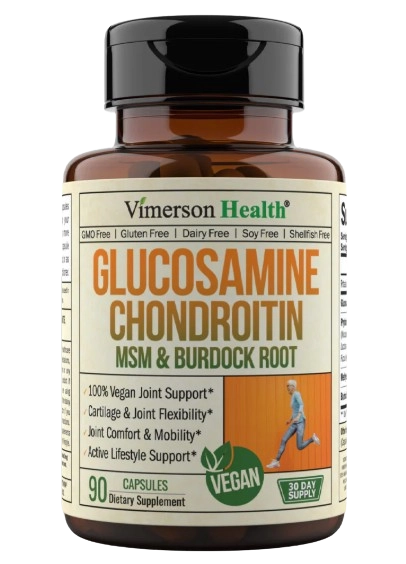 Glucosamina Condroitina e MSM com Burdock Root, 90 Cápsulas, Vimerson Health
