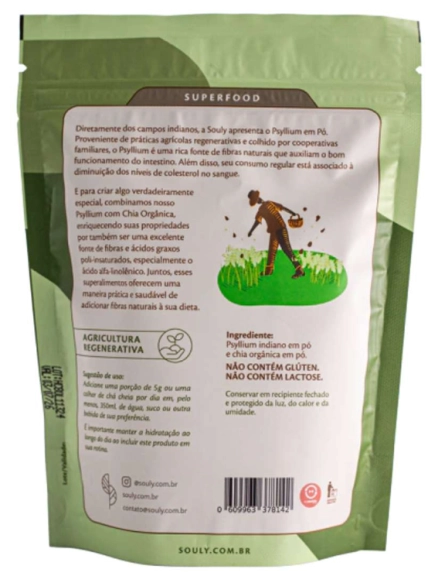 Psyllium em Pó, 150g, Souly