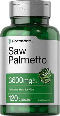 Extrato de Saw Palmetto, 3600mg, 120 Cápsulas Horbaach
