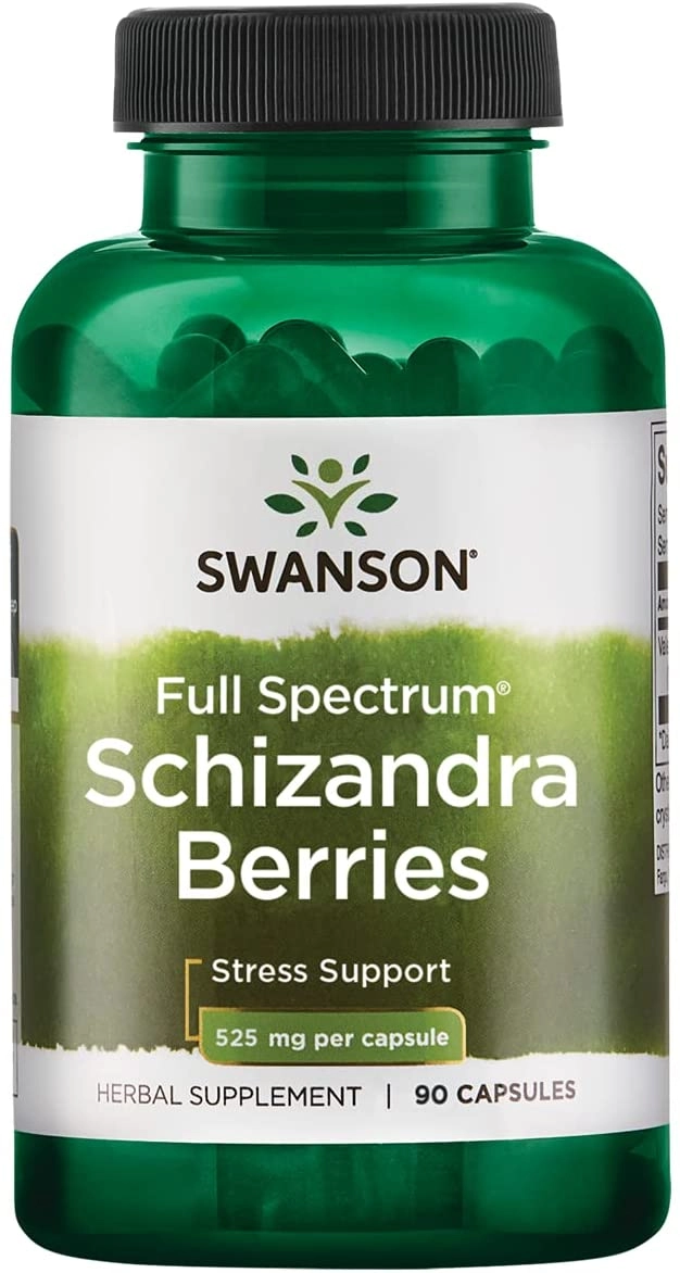 Full Spectrum Schizandra Berries 525mg, 90 Cápsulas, Swanson