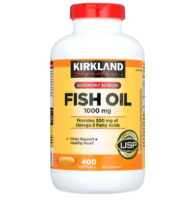 Fish Oil, 1000mg, 400Softgels, Kirkland