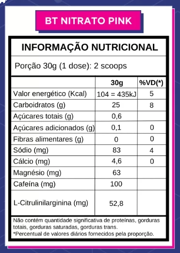 BT 400 Nitrato, Sabor Pink Lemonade, 450g, Dobro