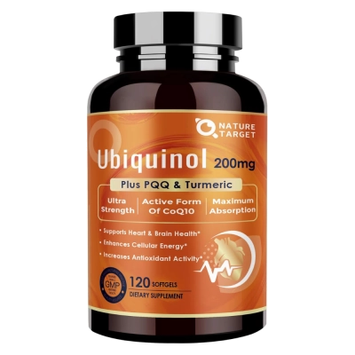 Ubiquinol CoQ10 200mg com PQQ, Cúrcuma – 120 Cápsulas - Nature Target