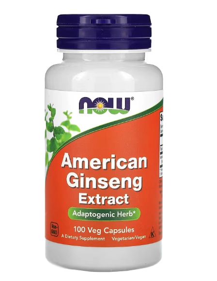 Ginseng Americano, 100 Cápsulas, Now