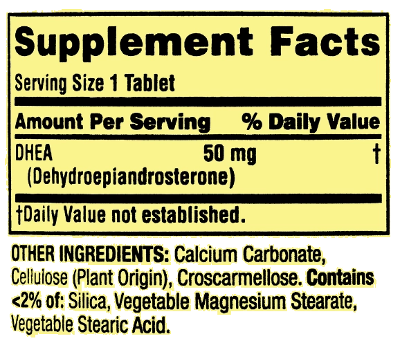 Dhea 50mg, 50 Comprimidos, Spring Valley