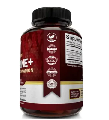 Berberina + Canela do Ceilão, 1200mg, 120 Capsulas, Nutriflair