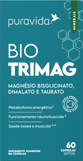 Bio TriMag Magnésio, 60 cápsulas, Puravida