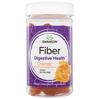 Fibra Digestiva Health Orange, Equilíbrio Intestinal e Bem-Estar Digestivo Diário, 60 Gummies, Swanson