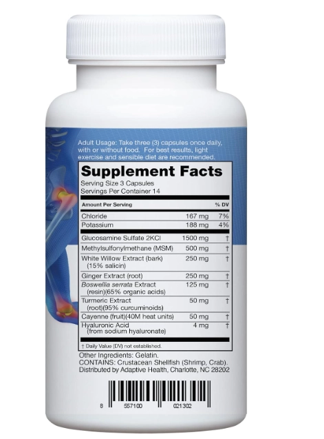 Instaflex, Suporte Articular Com Glucosamina, MSM, Cúrcuma, Gengibre, Pimenta caiena e Ácido hialurônico, 42 Cápsulas