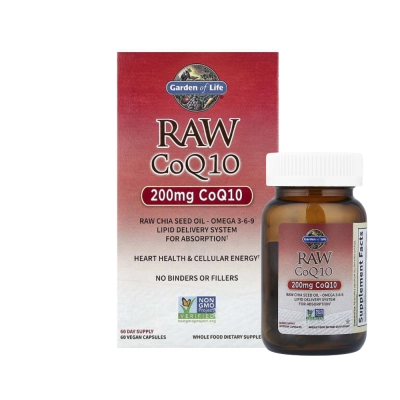 Raw Coq10, 200mg, 60 Cápsulas, Garden Of Life 