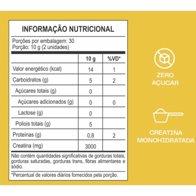 Creatina, 60 Gomas Sabores, Guday