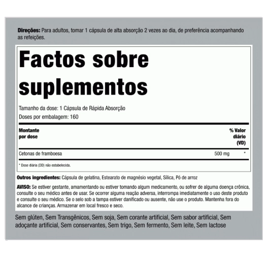 Raspberry Ketones 500mg, 120 Cápsulas, PipingRock
