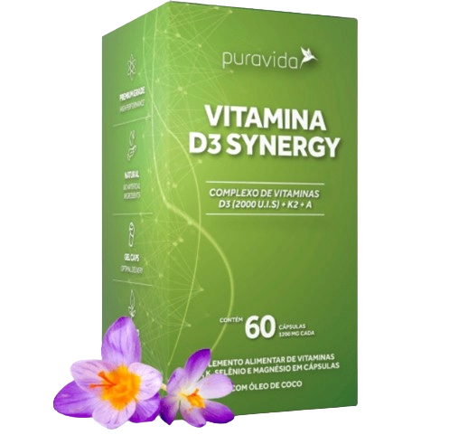 Vitamina D3 Synergy, 60 cápsulas, Puravida
