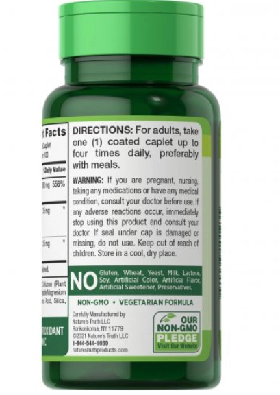 Vitamina C, 500mg, 100 cápsulas, Nature's Truth