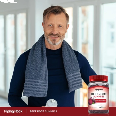 Beet Root (Beterraba), Sabor Morango, 60 Gomas - Piping Rock