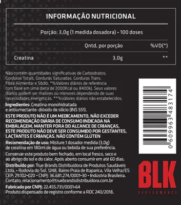 Glutamina 12 Hour, 300g, BLK Performance