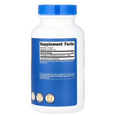 TMG 750mg, 120 Cápsulas, Nutricost
