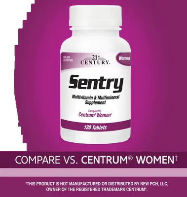 Sentry Women, Multivitamínico Feminino, 120 Comprimidos, 21st Century