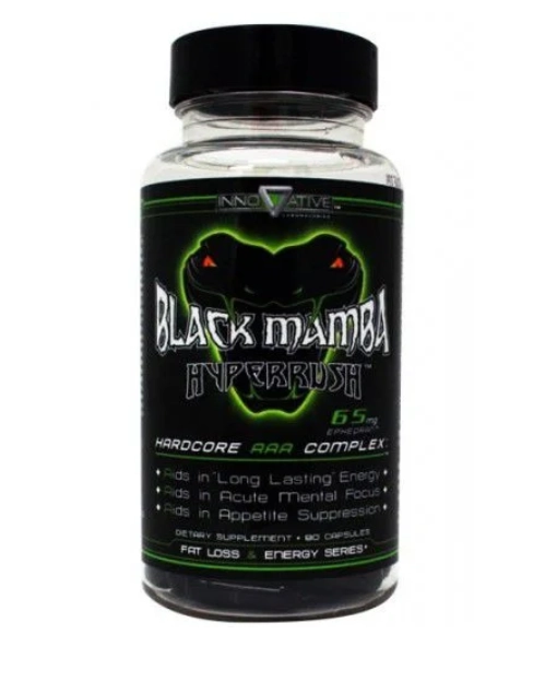 Termogênico Black Mamba Hyperrush, 90 cápsulas, Innovative Labs