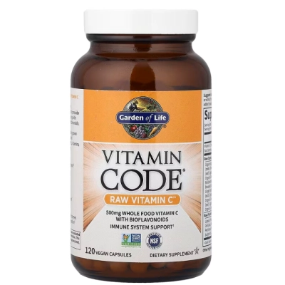 Vitamin Code, Vitamina C RAW, 120 Cápsulas, Garden of Life