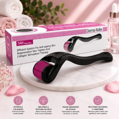 Derma Roller, Microagulhamento, Agulhas de  0,50mm, Dermaroller System