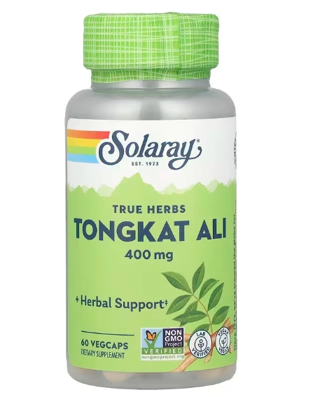 Tongkat Ali 400mg, 60 cápsulas, Solaray
