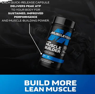 Muscler Builder 400mg, Construtor Muscular, 60 cápsulas, Muscletech