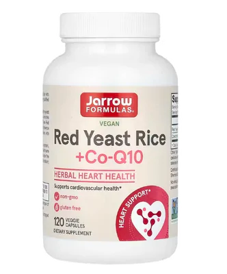 Arroz de Levedura Vermelha, Red Yeast Rice Vegano , Com CoQ10, 120 Cápsulas, Jarrow Formulas