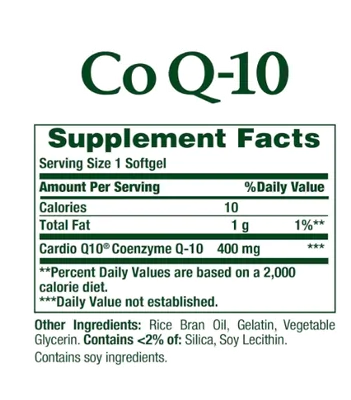 Coenzima CoQ10, 400mg, 39 cápsulas, Nature's Bounty