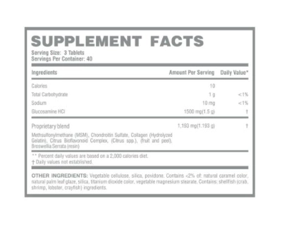 Glucosamina Condroitina com MSM, 120 Cápsulas, Landerfit