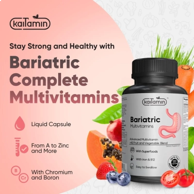 Suplemento Multivitamínico Com Ferro Bariátrico, 120 Cápsulas, Kaitamin 