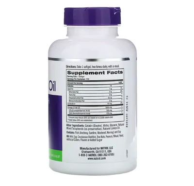 Ômega 3, Sabor Natural de Limão, 1.000 mg, 150 Cápsulas. Natrol