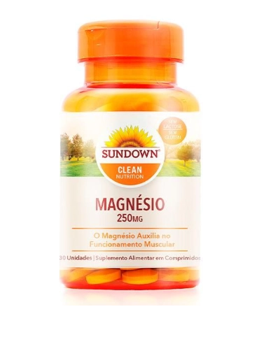 Magnésio, 250mg, 30 comprimidos, Sundown