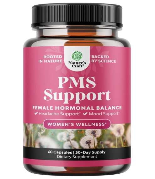 PMS Support, Equilíbrio Hormonal para Mulheres, 60 Cápsulas, Natures Craft