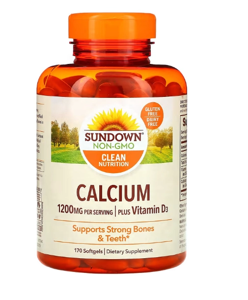 Cálcio Plus, com Vitamina D3, 1200mg, 170 Softgels, Sundown, Importado