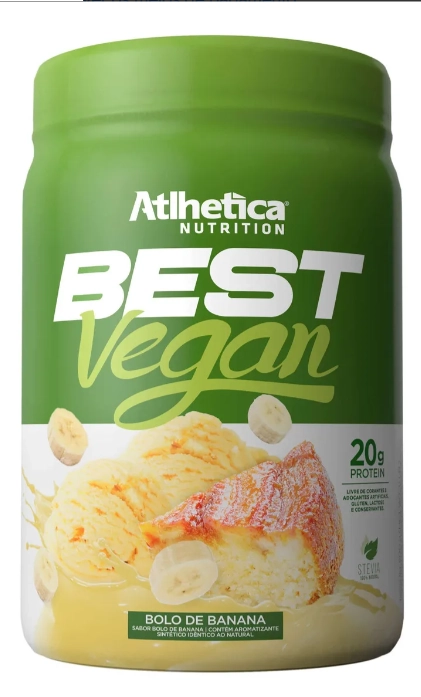 Whey Protein Best Vegan, 500g, Sabor Bolo de Banana, Atlhetica Nutrition