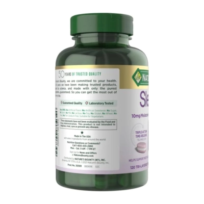 Melatonina Sleep3 (Três Camadas) 10Mg, 120 Tablets, Natures Bounty