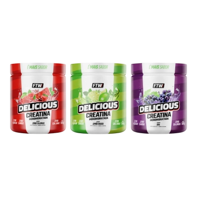 Delicious Creatina Monohidratada, 500g Sabores, FTW