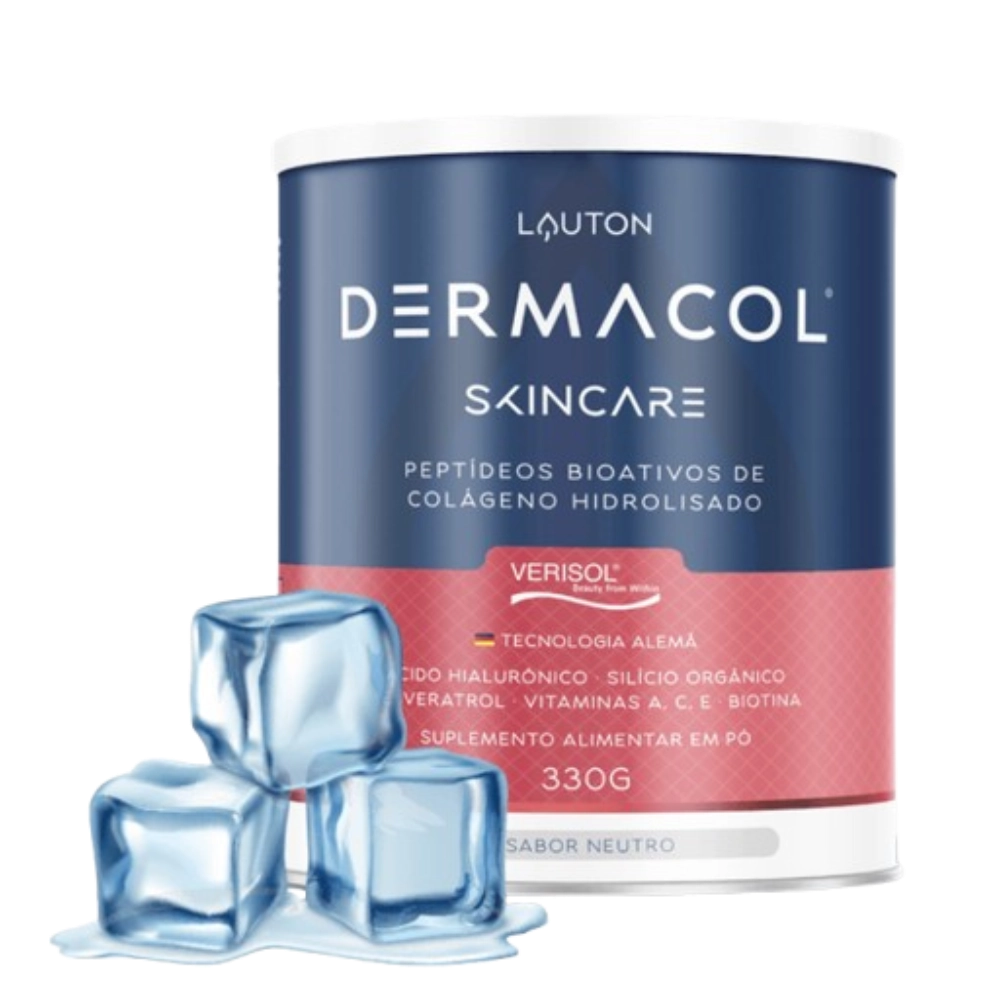 Dermacol Colágeno Hidrolisado Verisol com Ácido Hialurônico Sabores, 330g - Lauton Nutrition