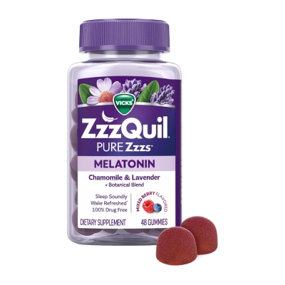 ZzzQuil, Melatonina e Camomila Em Goma 2mg , 48 Gomas, Vicks