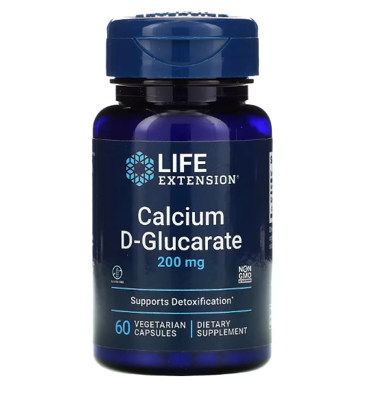 D-Glucarato de Cálcio, 200mg, 60 Cápsulas, Life Extension