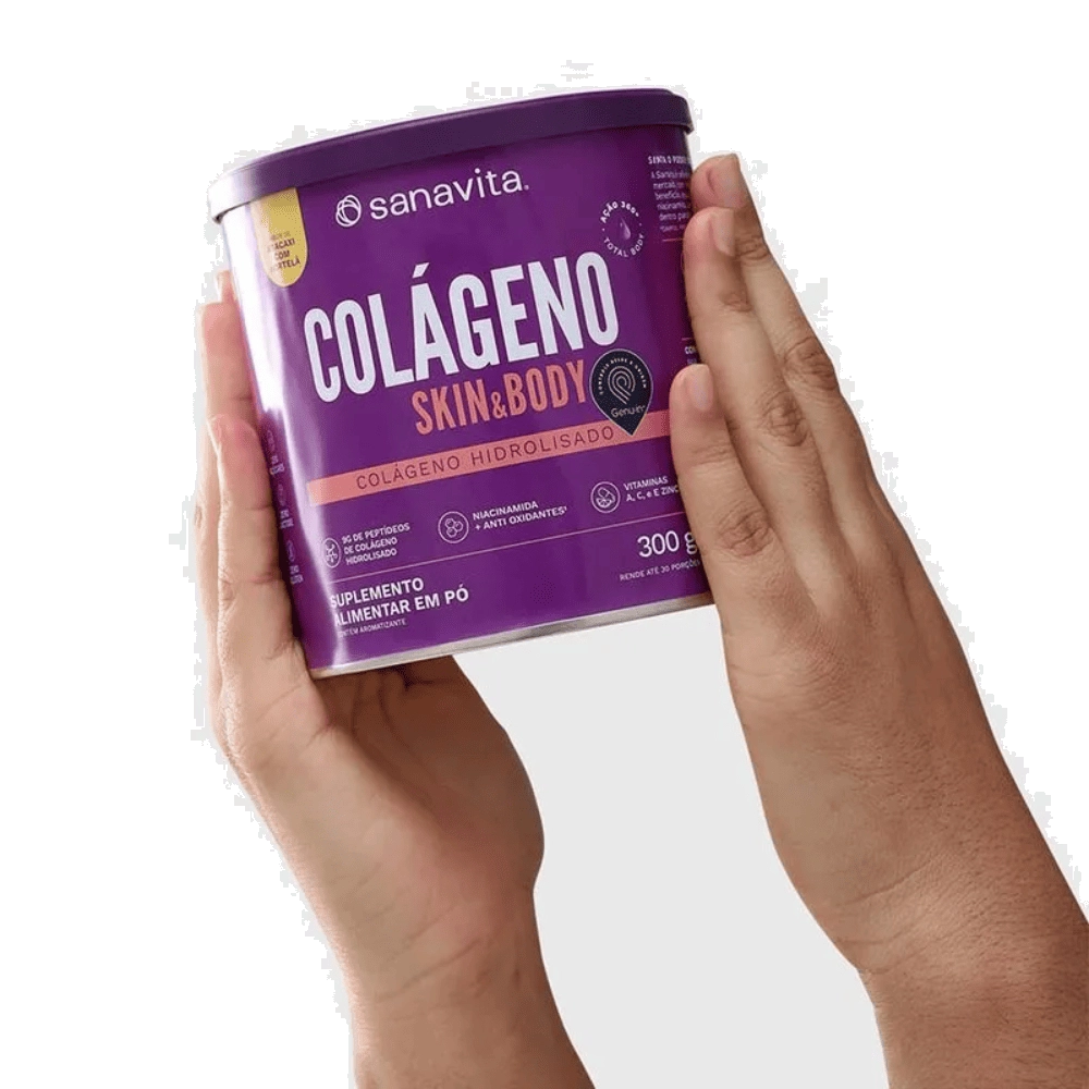 Colágeno Skin e Body 300g, Sabores - Sanavita
