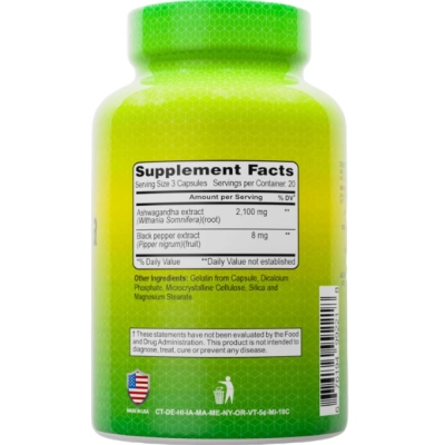 Raiz de  Ashwagandha 2100mg, 90 Cápsulas, Alfa Vitamins