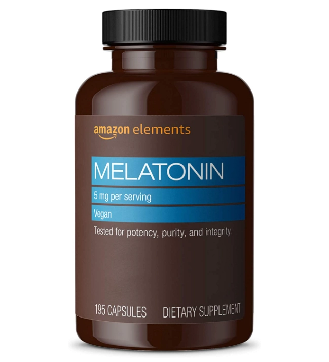 Melatonina, 5mg, 195 Cápsulas Vegana, Amazon Elements