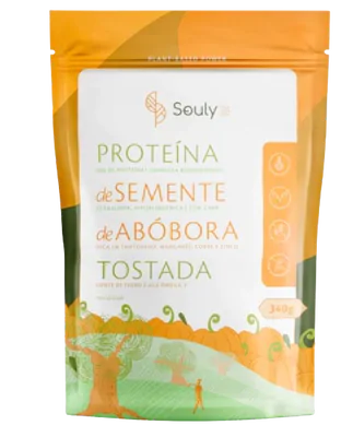 Proteína de Semente de Abóbora Tostada, 340g, Souly
